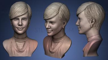 3D model Charlize Theron (STL)